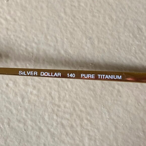 Silver Dollar TC756  Eyeglasses Frames Pure Titanium 54[]16 140mm Gold Tortoise - Picture 3 of 10